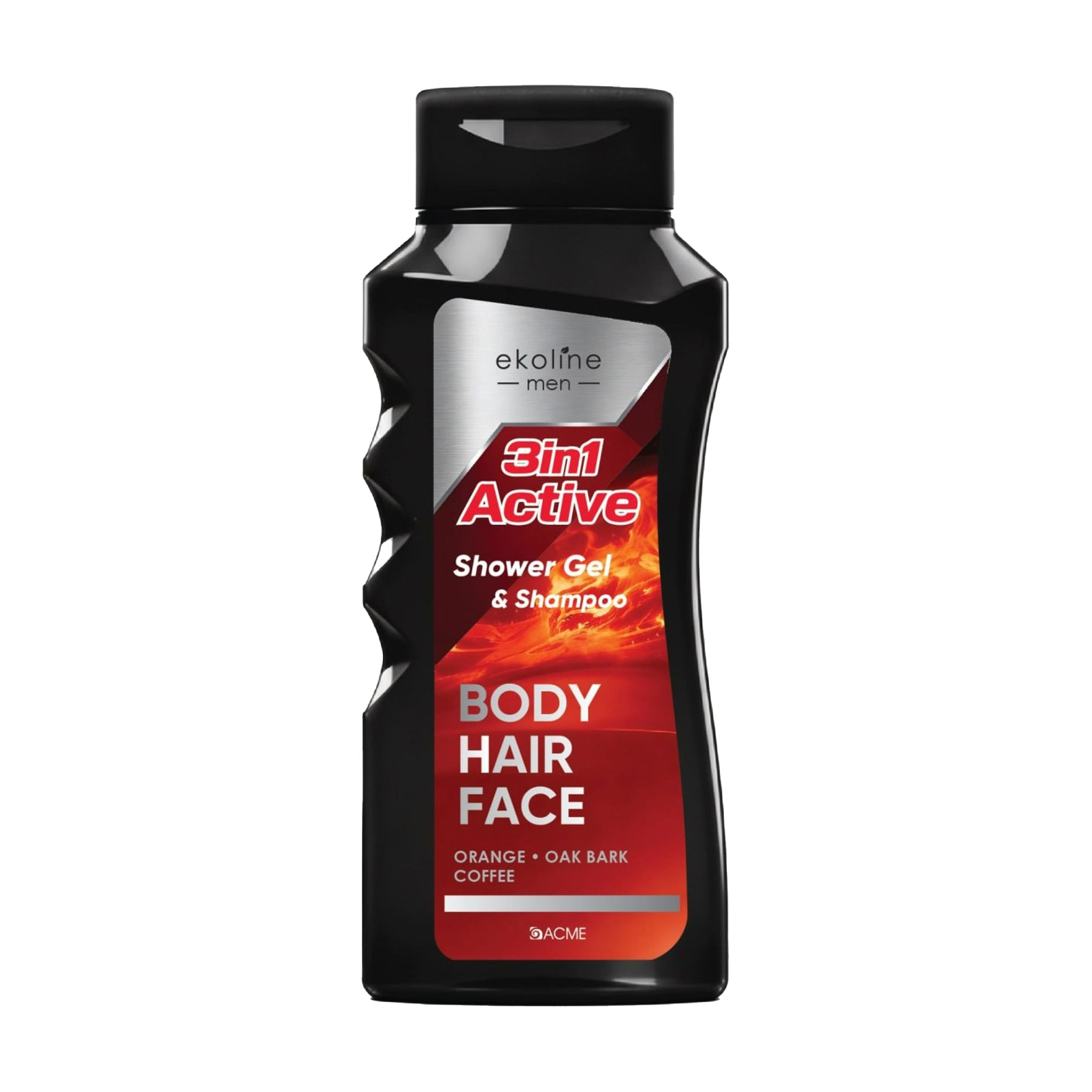 Чоловічий гель-шампунь для тіла, волосся та обличчя 3 в 1 Acme EkoLine Men Active Shower Gel &amp; Shampoo, 400 мл