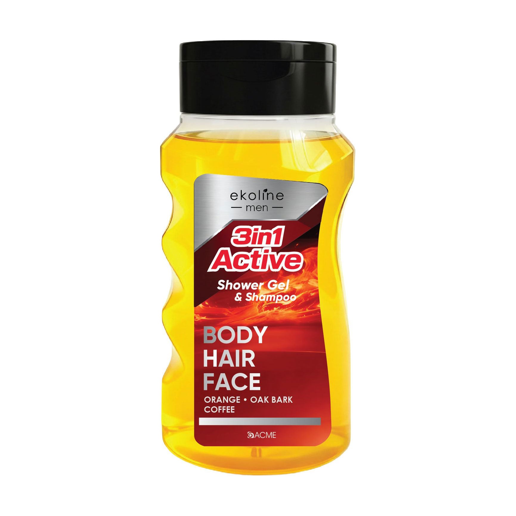 Чоловічий гель-шампунь для тіла, волосся та обличчя 3 в 1 Acme EkoLine Men Active Shower Gel &amp; Shampoo, 280 мл