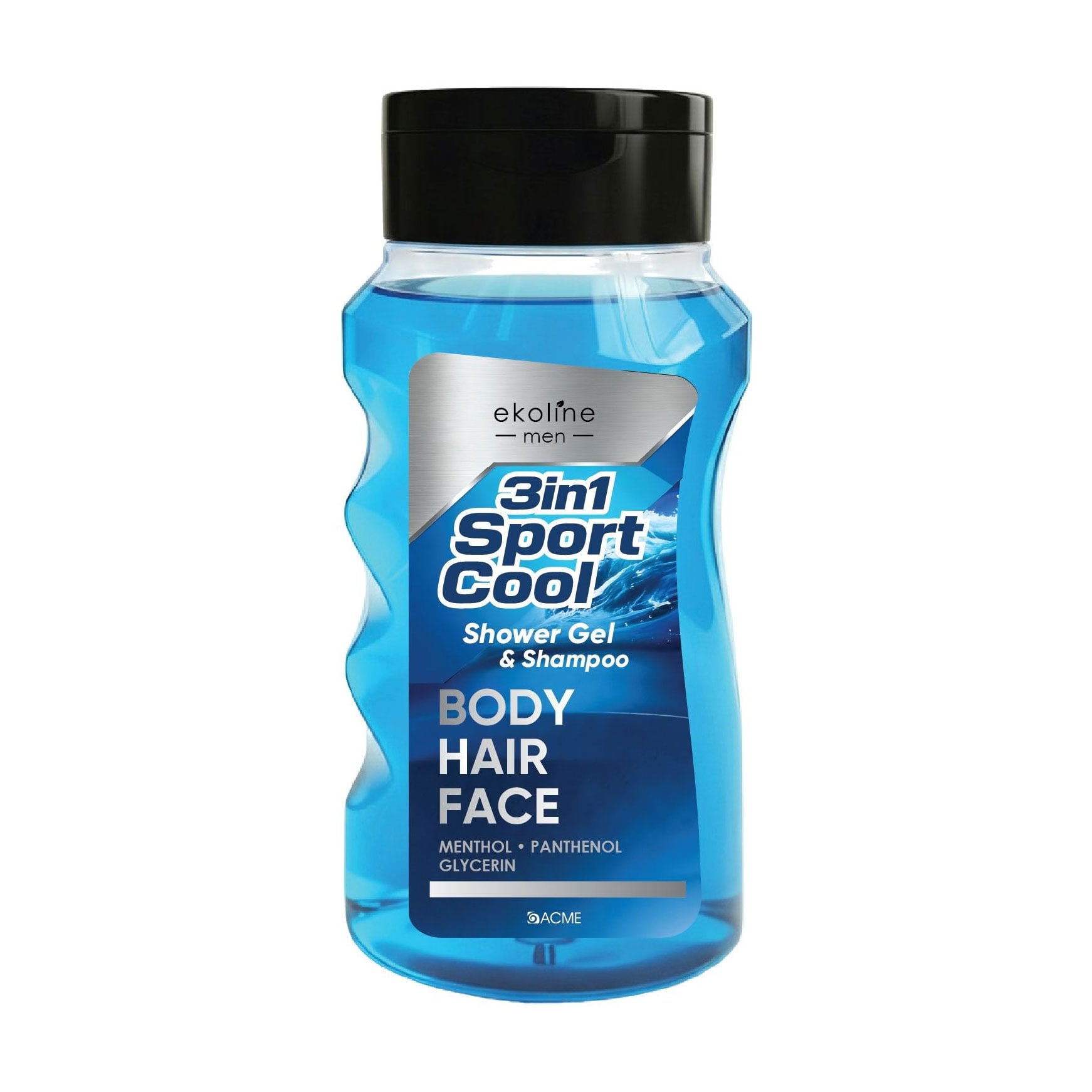 Чоловічий гель-шампунь для тіла, волосся та обличчя 3 в 1 Acme EkoLine Men Sport Cool Shower Gel &amp; Shampoo, 280 мл